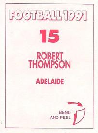 1991 Select AFL Stickers #15 Robert Thompson Back
